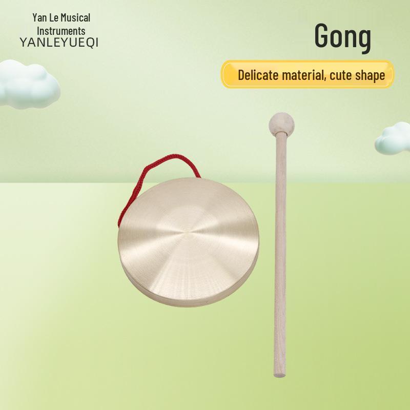 Copper Gong Orff Percussion Kids Instrument Set for Kindergarten Performances 10 cm