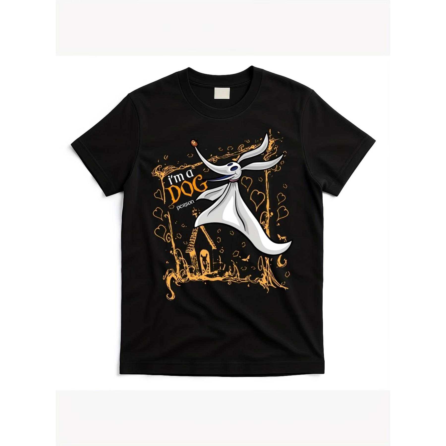 

I m A Dog Person Halloween T-Shirt - I m Zero Dog Nightmare Graphic, Black Casual Summer Tee XXL