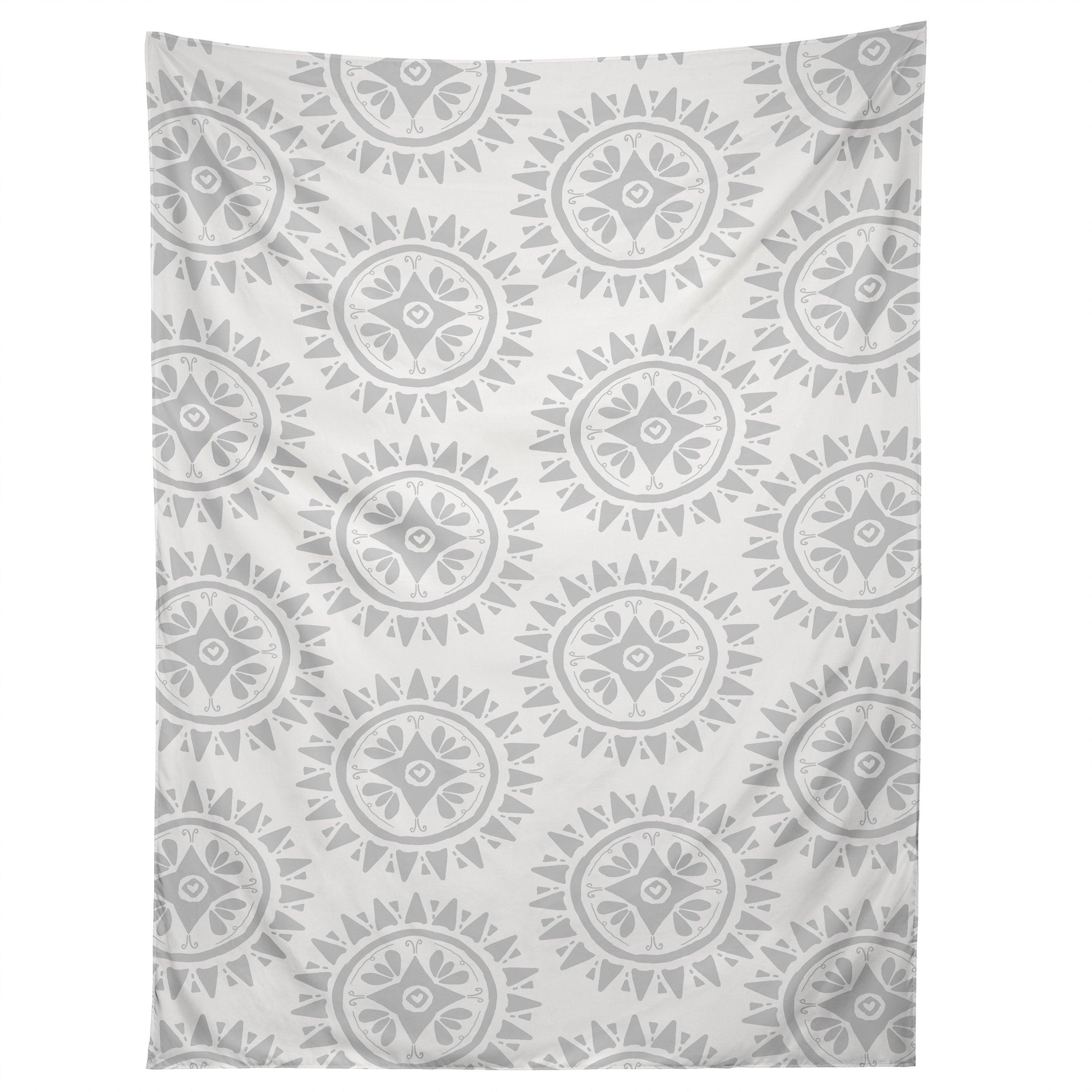 GREY MEDALLION PATTERN tapestry 75x100