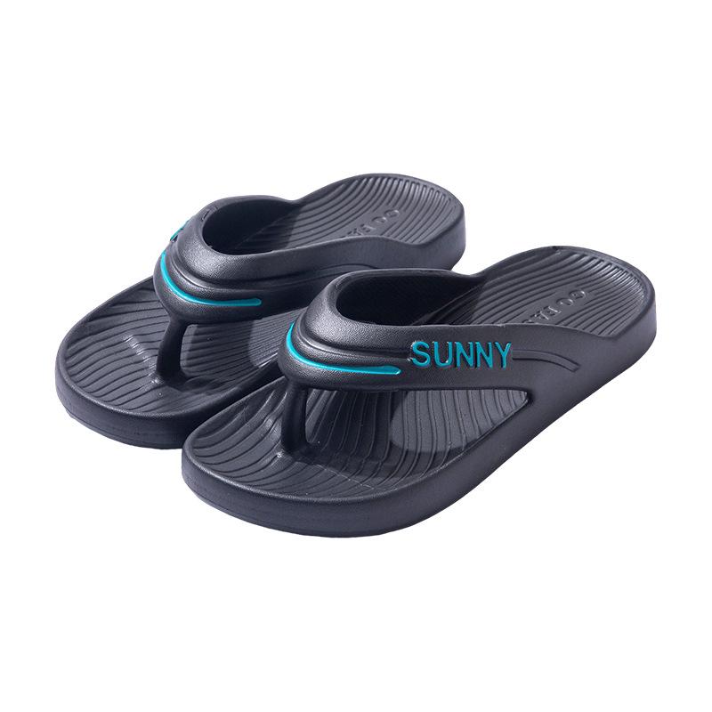 

Мужские шлепанцы для дома на толстой подошве из ЭВА: Нескользящие, без запаха, прохладные тапочки для купания для летнего использования. 36-37 (recommended 35-36) чёрный