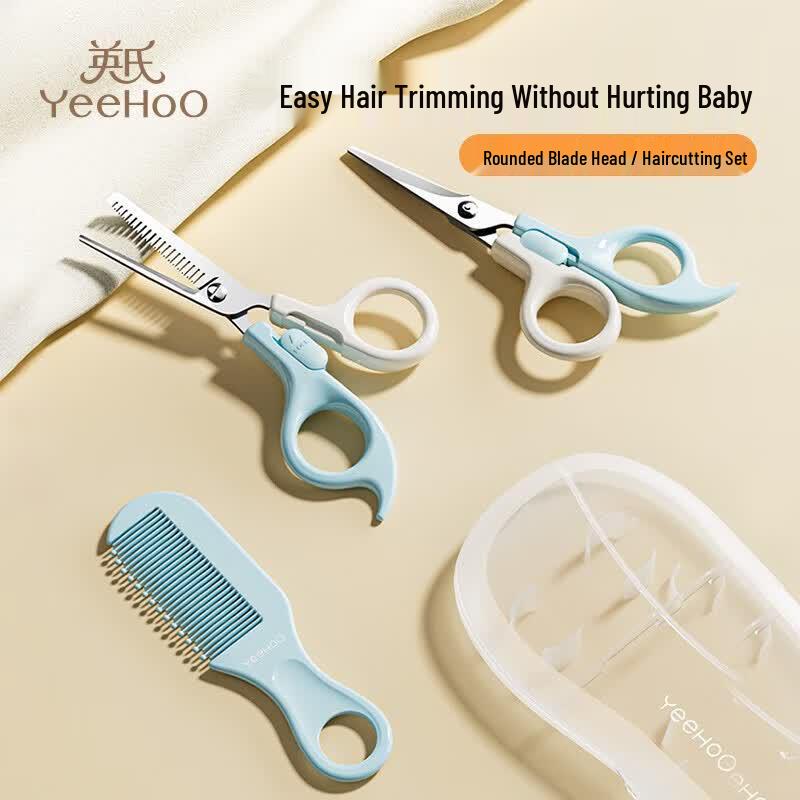 YEEHOO Baby Hair Clippers & Scissors Set небесно-голубой