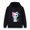 Kids Boys Girls Cute Cartoon Cat Star Glasses Print Pullover Hoodie Casual Soft Long Sleeve Sweatshirt for Children