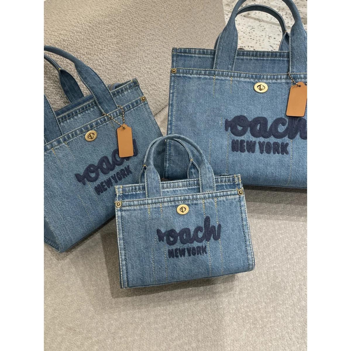 

New Fashion Denim Handheld Large Capacity Tote Bag Denim Denim Diagonal Cross Versatile Women s Bag синий