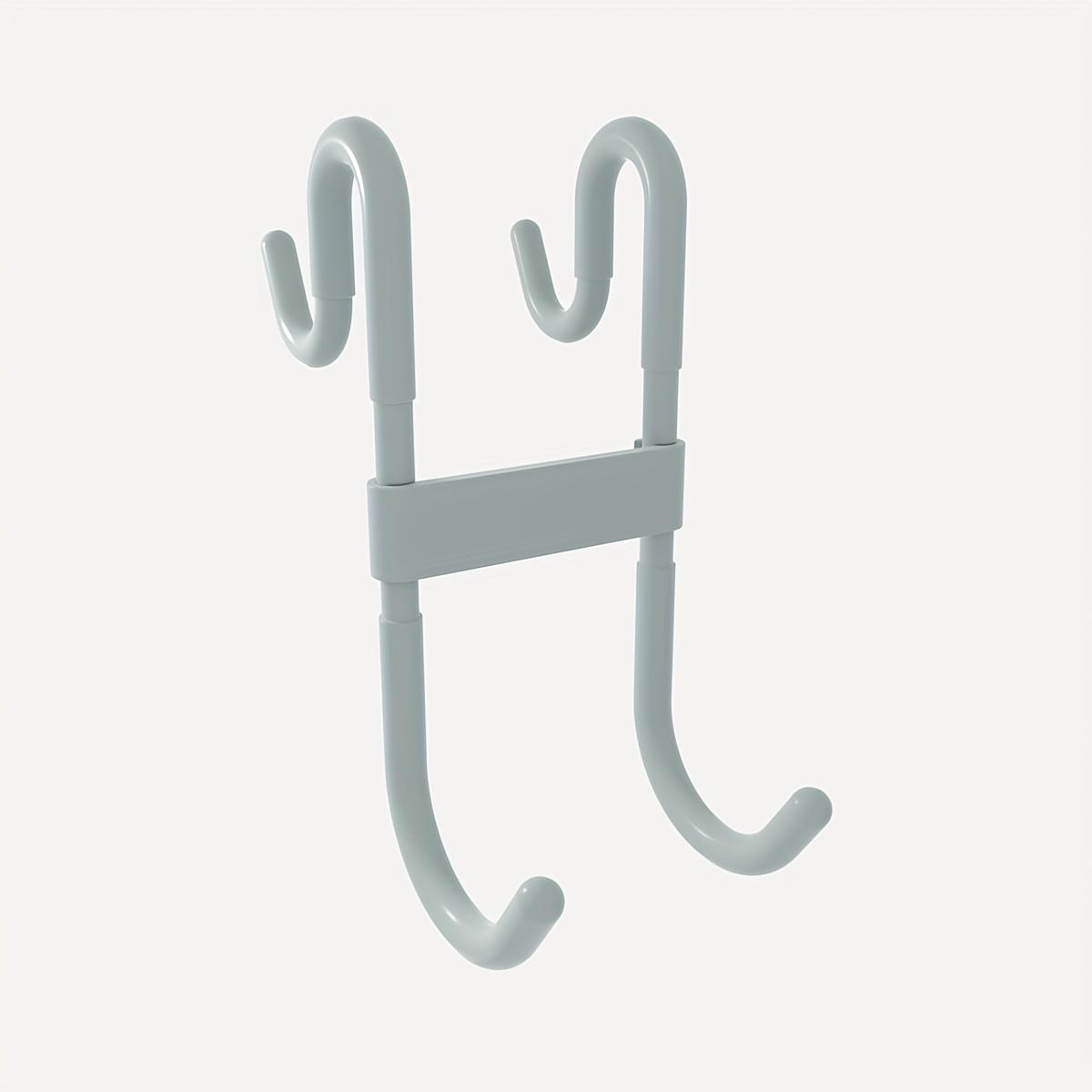 

Rust-Resistant Plastic Shower Hooks, Strong Hold for Towels & Clothes. Perfect Bathroom & Glass Door Accessory! серый