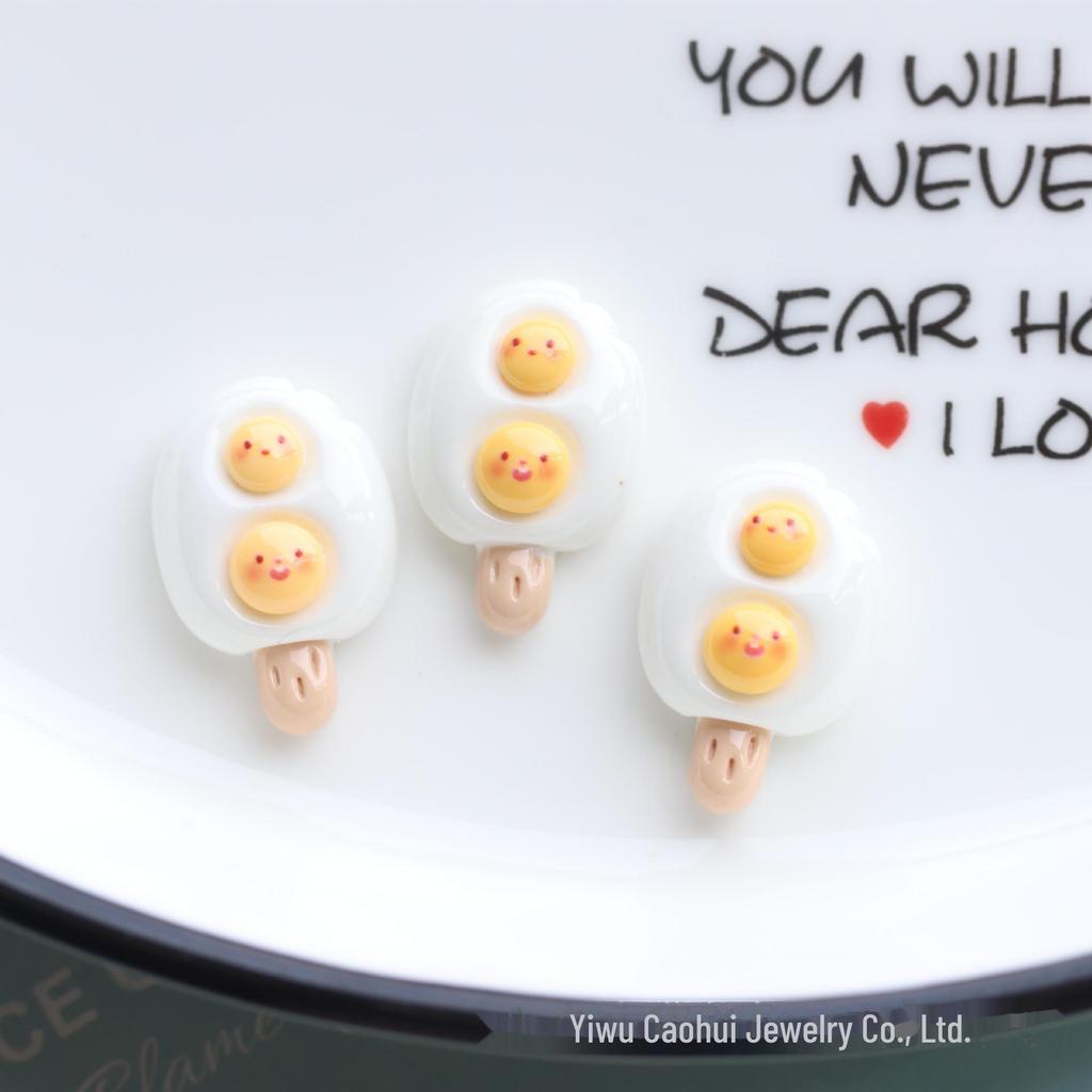 Simulation Biscuit Cream Resin Jewelry: DIY Accessories for Kids' Hairpins, Hair Rings, and Keychain Pendants