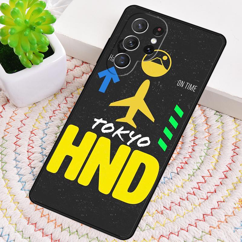 

Funny Airport Code Phone Case for Samsung Galaxy note 10 pro S26 Ultra S23 S24 FE S25 S21 S22 PLUS shockproof Cove Galaxy S20 5G