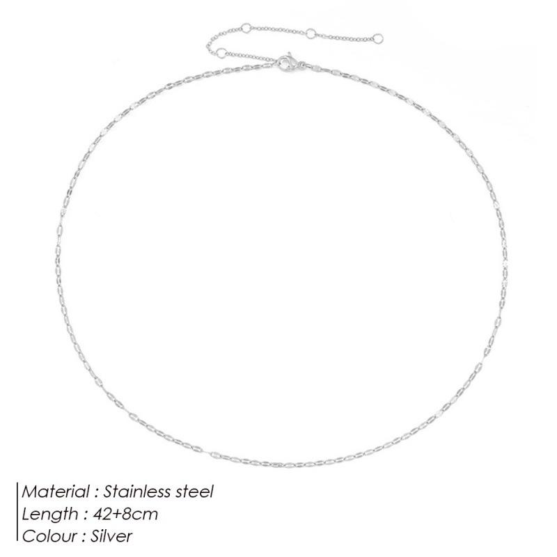 St. Delan Stainless Steel Gold-Plated Titanium Choker Necklace for Women - Simple Niche Design