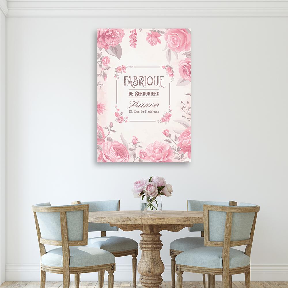Canvas Print, Flowers In Vintage Style