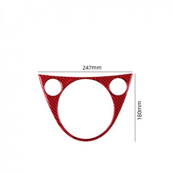 Red Carbon Fiber Car Central Gear Shift Panel Sticker For Fiat 500 12 13 14 15