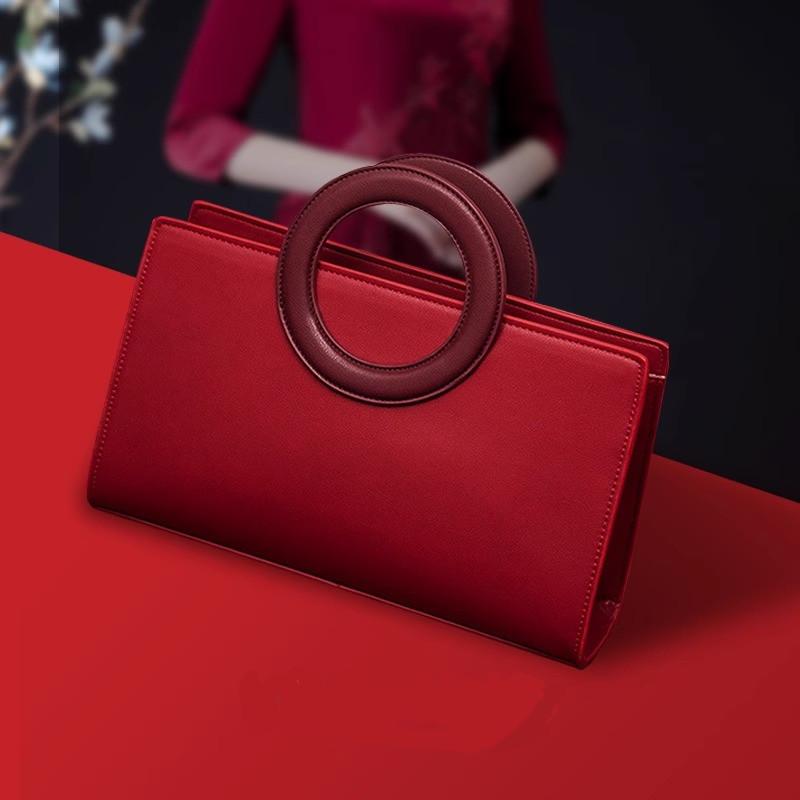

Bridal bag Wedding bag Niche design bag Crossbody handbag Trend fashion high sense foreign style червоний