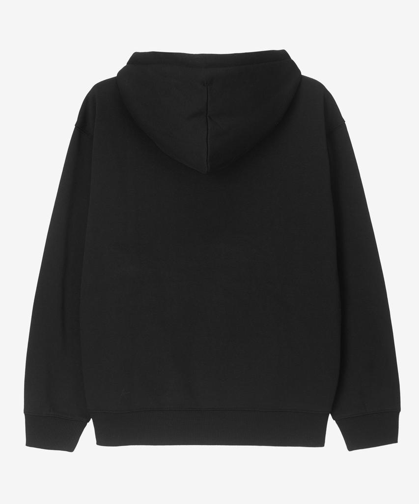 Uni Brushed Terry Oversized Hoodie Black Lxts7103