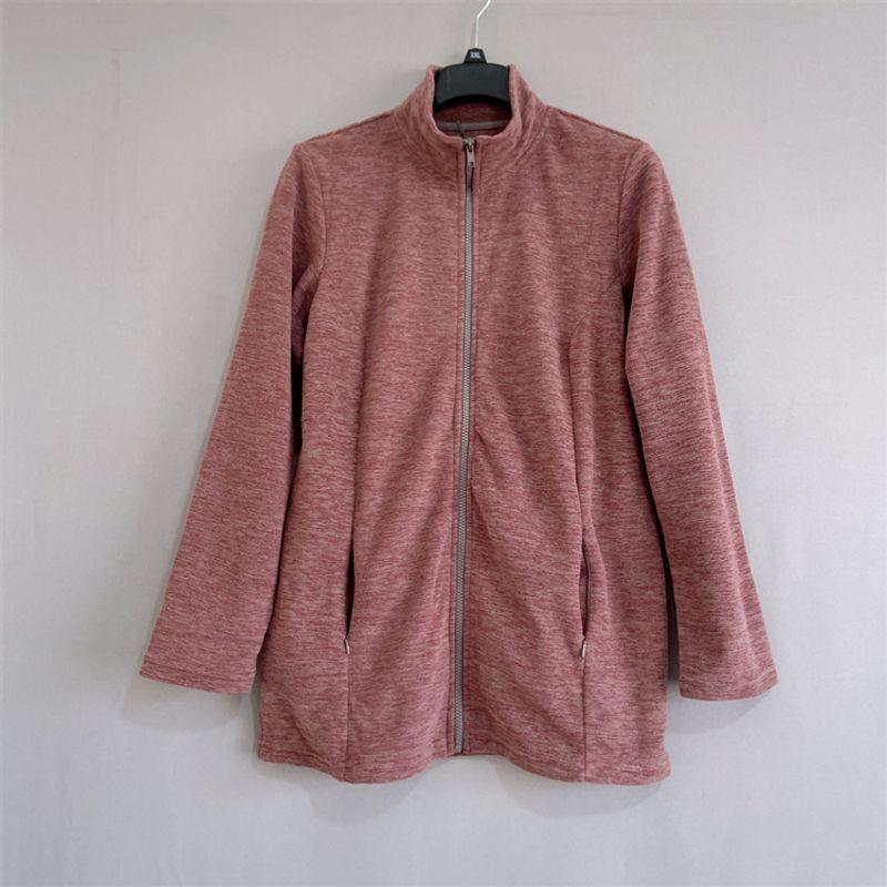 

Export USA FAs * Autumn Clothes plus Size Women s Clothes Fleece Sweater Zip-up Shirt Outwear Zip Fleece Jacket Dark red XXL