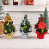 1Pcs 2026New Mini Small Christmas Tree Red Office Christmas Tree Restaurant Desktop Christmas Decorations