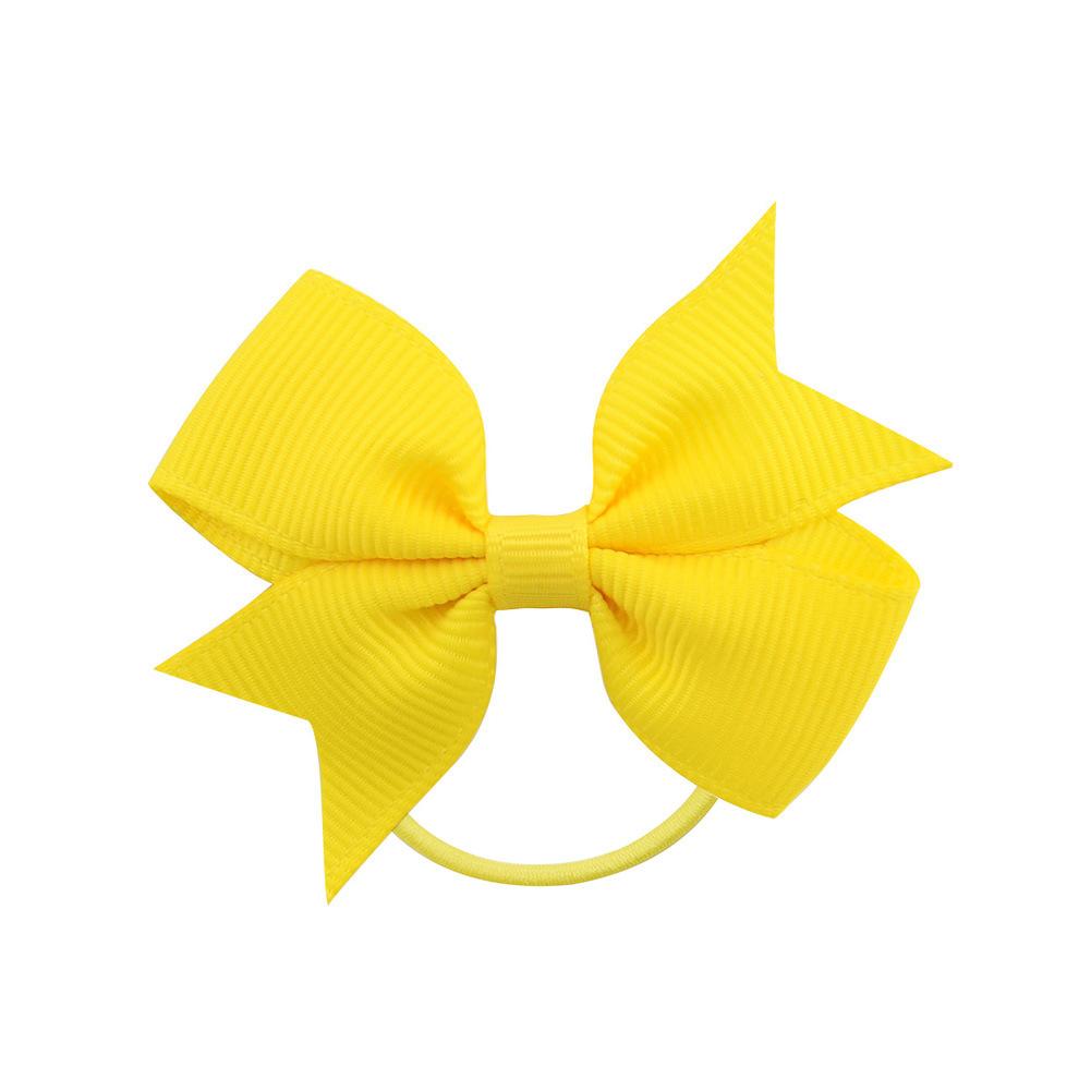 Children'S Versatile Xiaoqi Small Bow Solid Color Rubber Band Hair Band Baby Headgear Girls Hair Accessories 028