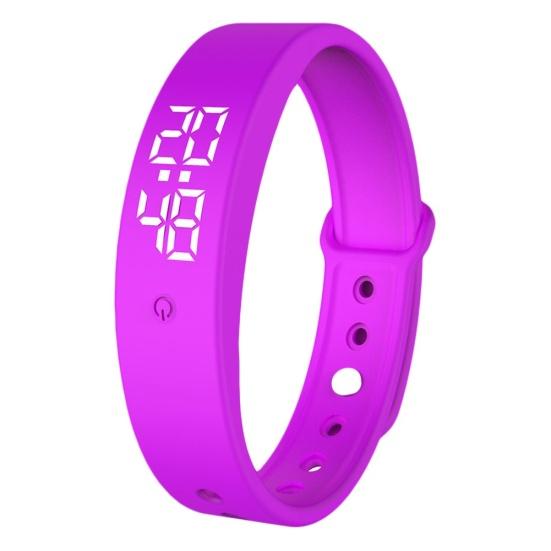V9 Body Temperature Monitor Thermometer Vibration Alarm Wristband Smart Bracelet