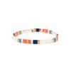 Boho Style Tila Bead Rainbow Braided Bracelet Couples Handmade Geometric Charm Jewelry