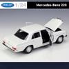 WELLY 1/24 Mercedes-Benz 220 Alloy Car Model Diecasts Metal Classic Retro Old Car Model Simulation Collection Childrens Toy Gift