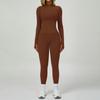 Women's Zipper Long Sleeve Yoga and Fitness Set - Autumn/Winter Slim Fit Sportswear
