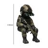 Miniature Tactic Soldier Figurine Small Resin Soldier Sculpture Desk Decor Operator Statue for Monitor/Computer Case/Bookshelf
