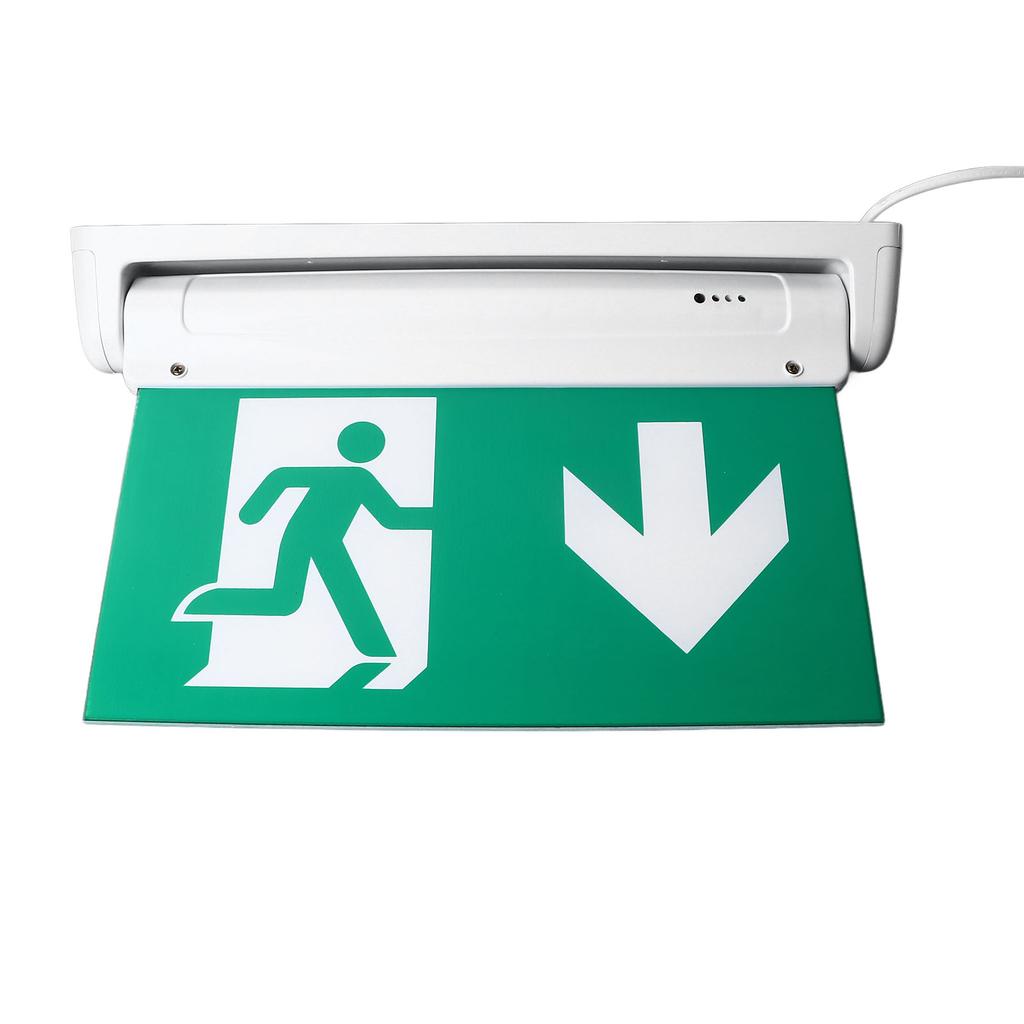 Exit Sign LED Battery Powered Emergency Safety Facilities Acrylic ABS Green AC85?265V