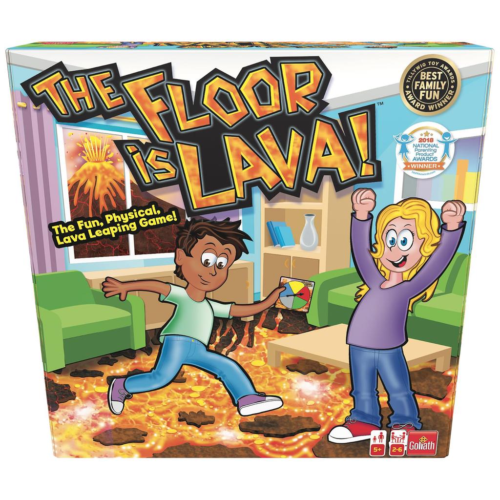 Endless Games 632468005251 The Floor is Lava Interactive Board Game for Kids and Adults Fun and Family Play Promotes Physical Activi (Ages 5+) Party,