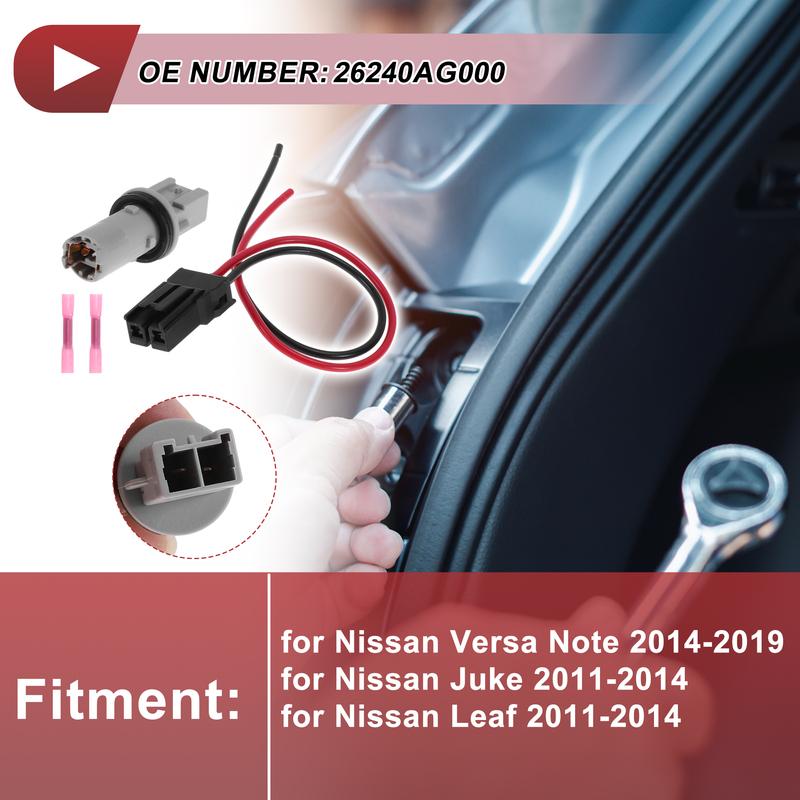 X Autohaux Turn Signal Light Socket Wiring for Nissan Versa Note No.26240AG000 Parking