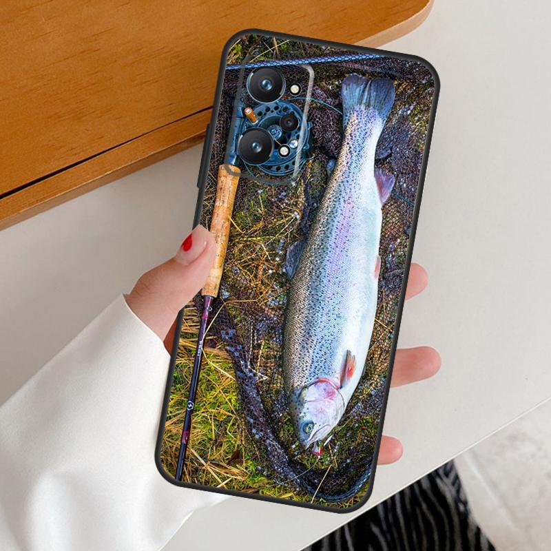Regenbogenforellen-Angel-Skin für Realme 14 10 11 12 13 Pro Plus GT6 GT7 15 Pro C65 C67 C63 C61 C55 C51 C53 C35 C75 Hülle