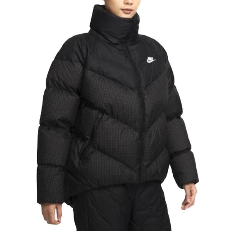 Nike Therma-Fit Solid Casual Stehkragen Daunenjacke Damen Oberbekleidung Schwarz FD8212-010