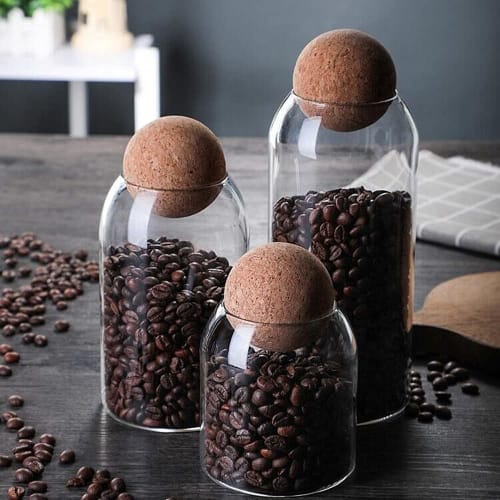 Huiyu Glass Canister, 500ml-A1, Glass Storage Tank, Sealed Glass Jar, Storage Container, Airtight Can for Grains, Food Storage, Coffee Beans, Snacks,