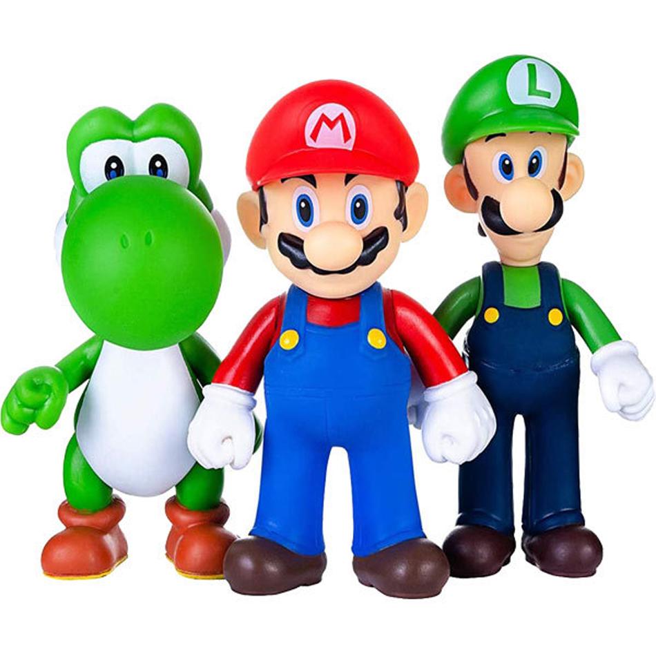 2026 super mario bros luigi yoshi mario bonecas dos desenhos animados anime figuras criativo modelo colecionável brinquedos para