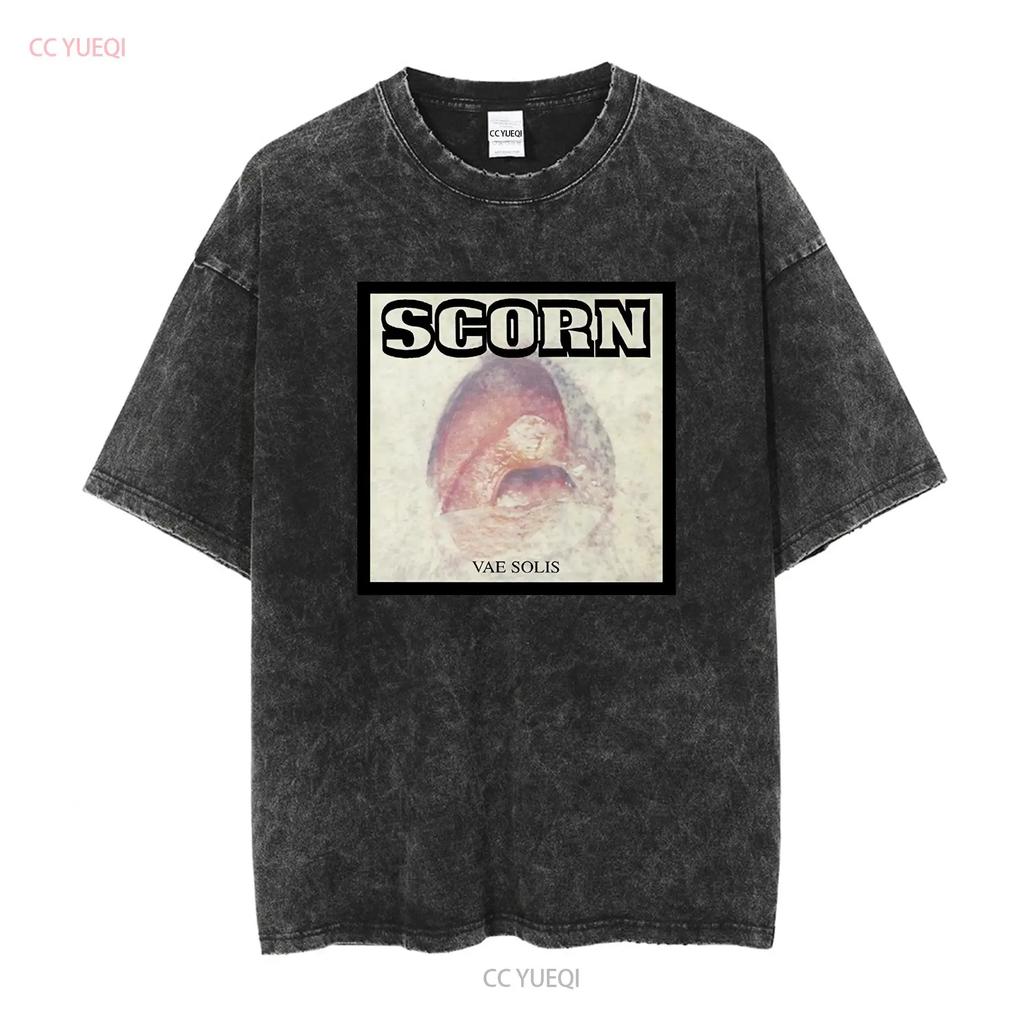 SCORN T Shirt Vae Solis Mens Cotton Crew Industrial Breakbeat long or short sleeves vintage Washed Slightly homme Soft