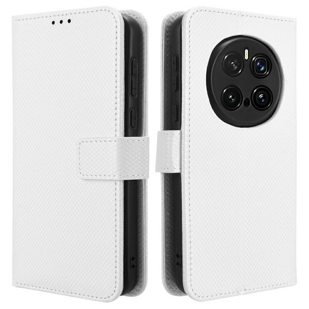 For Honor Magic7 Pro 5G Case PU Leather Diamond Texture Wallet Phone Cover