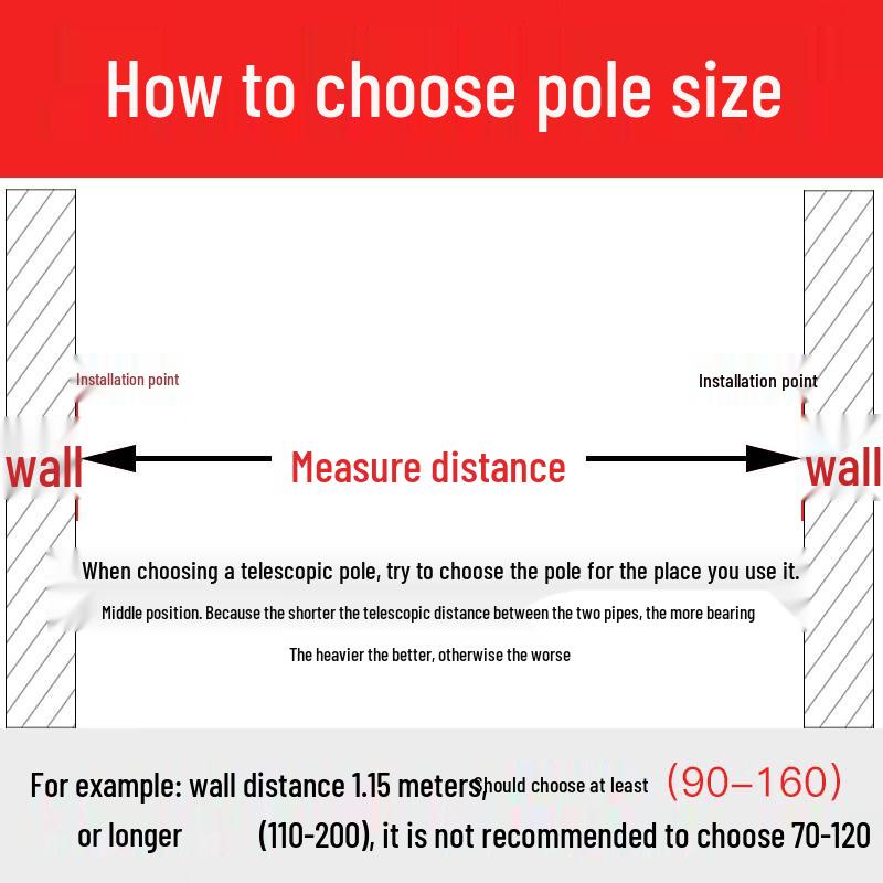 GOWKE No-Drill Stainless Steel Telescopic Shower Curtain Rod Set