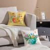 Painting Cup of Flowers Pillow Case Comfort Sofa Bed Silky elegant Invisible zipper Decorative cushion cover