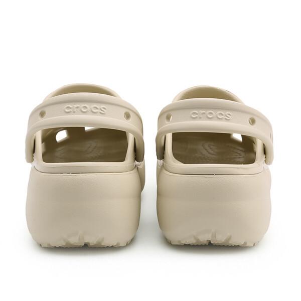 Crocs Klassische Plateau-Clogs Knochenfarben Damen S Sandalen Aquafarbene Schuhe