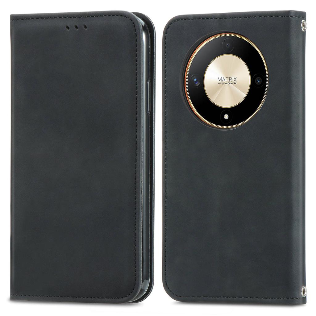 For Honor X9b 5G/Magic6 Lite 5G/X50 5G Case PU Leather Skin-touch Mobile Phone Stand Cover