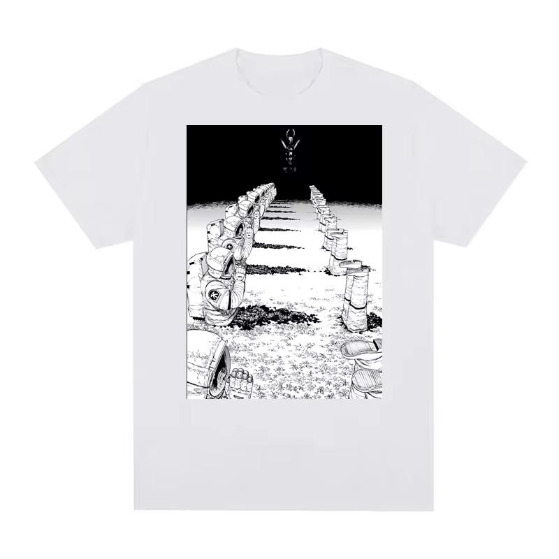 Japonské Anime T-shirt Řetězová pila Muž 100% Čistá Bavlna Pánské Harajuku Krátký Rukáv T-shirt Komiksový Vzor Tištěný Krátký Rukáv