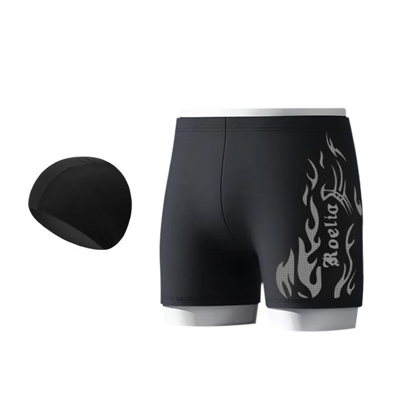 Junwen Men s Flame Square Leg Swim Trunks