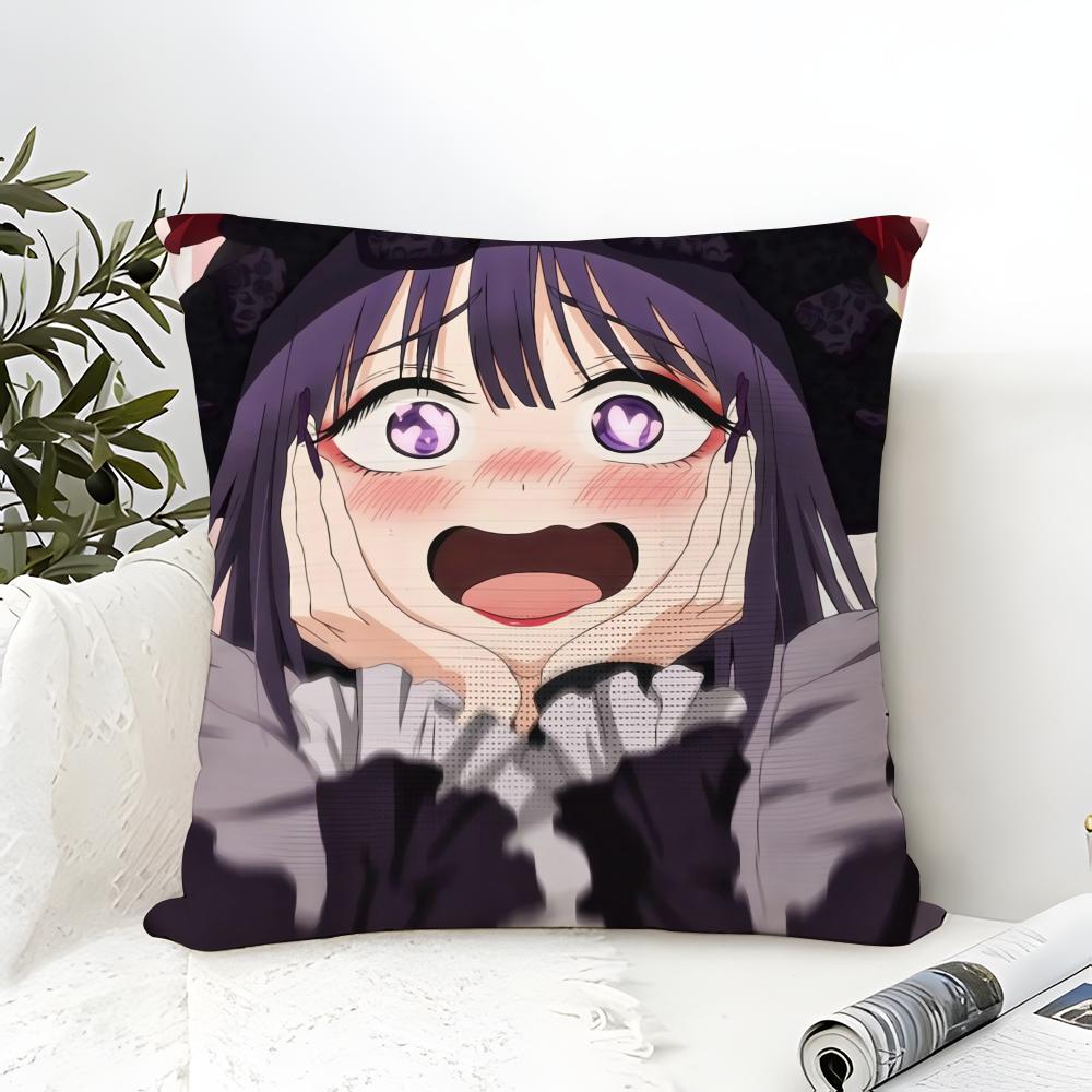Cartoon Anime My dress up darling Movie Sticky Pillow Case linen pillow case sofa home decor cushion cover cushion cove