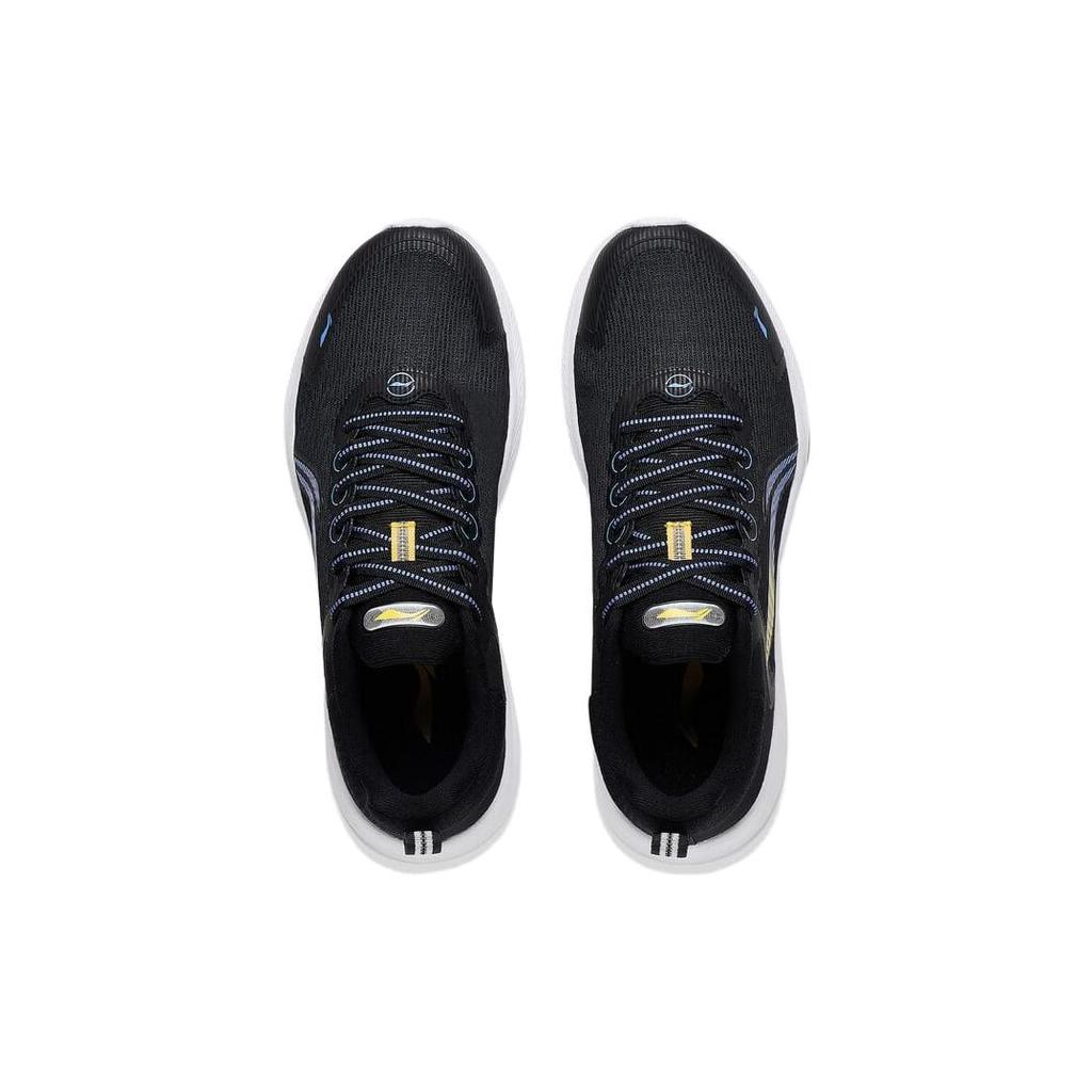 Li Ning Lanying Light Breathable Rebound Abrasion Resistant Low top Badminton Shoes Men's Black Yellow Blue AFVT011-1
