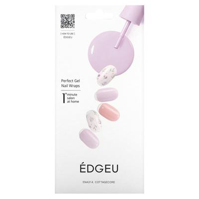 Perfect Gel Nail Wrap, ENA 314, Cottycore, 19-piece Set