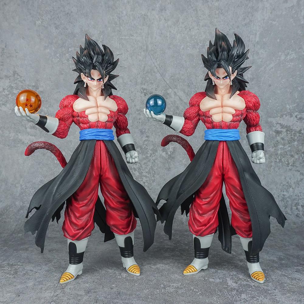 30CM Anime Dragon Ball Super 4 Son Goku Standing Holding Dragon Ball Posture Model Super Saiyan Toy Action Figure Large Doll