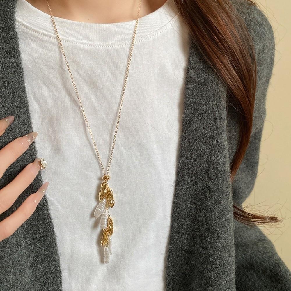 Luxury Baroque Pearls Collarbone Chain Stacked Exquisite Neck Pendant  Versatile