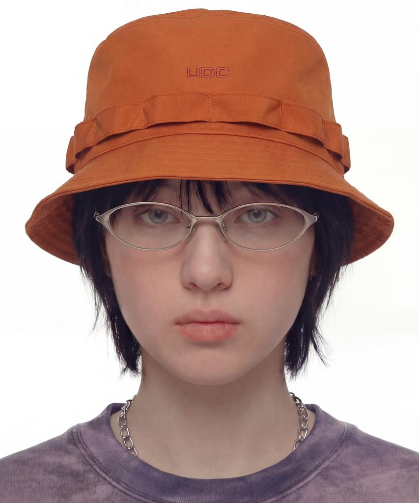 Eondeokeonteulol Summer Bucket Hat Square Bucket / Magazine / Pc / Orange