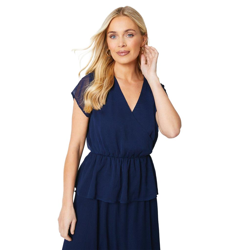 Zásady Dámské/Ladies Mock Wrap Petite Top