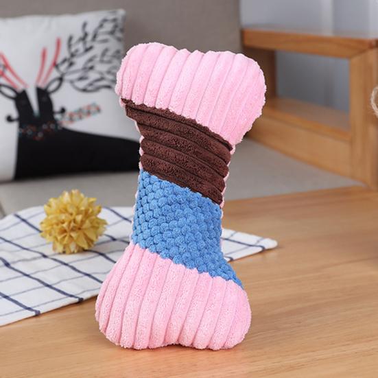 Bone Shape Wear-resistant Teether Dog Pillow Puppy Interaction Toy Supplies