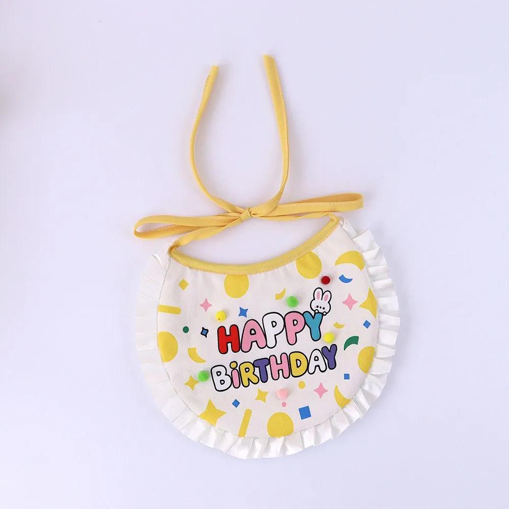 Cat & Dog Birthday Party Costume: Cute Japanese Scarf, Hat, & Bib Set