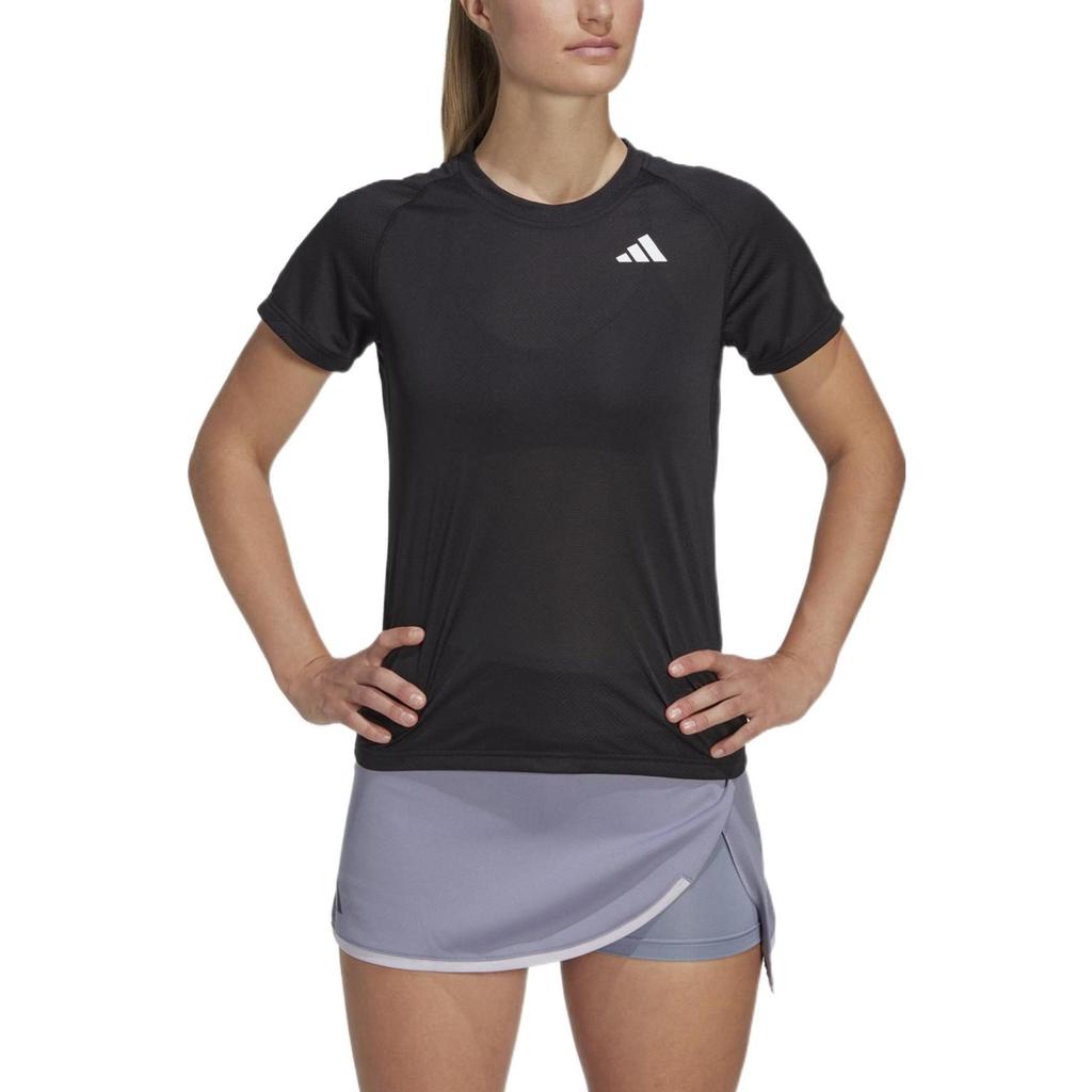 Adidas T Shirts Women's Black Crew Neck Moderate Straight Fit HS1450