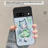 Q-version Blue Butterfly For Google Pixel 8 7 9 10 Pixel 10 Pro XL Pixel 9 Pro XL Pixel 8a 7a Pixel 7 Pro Black Glass Phone Case