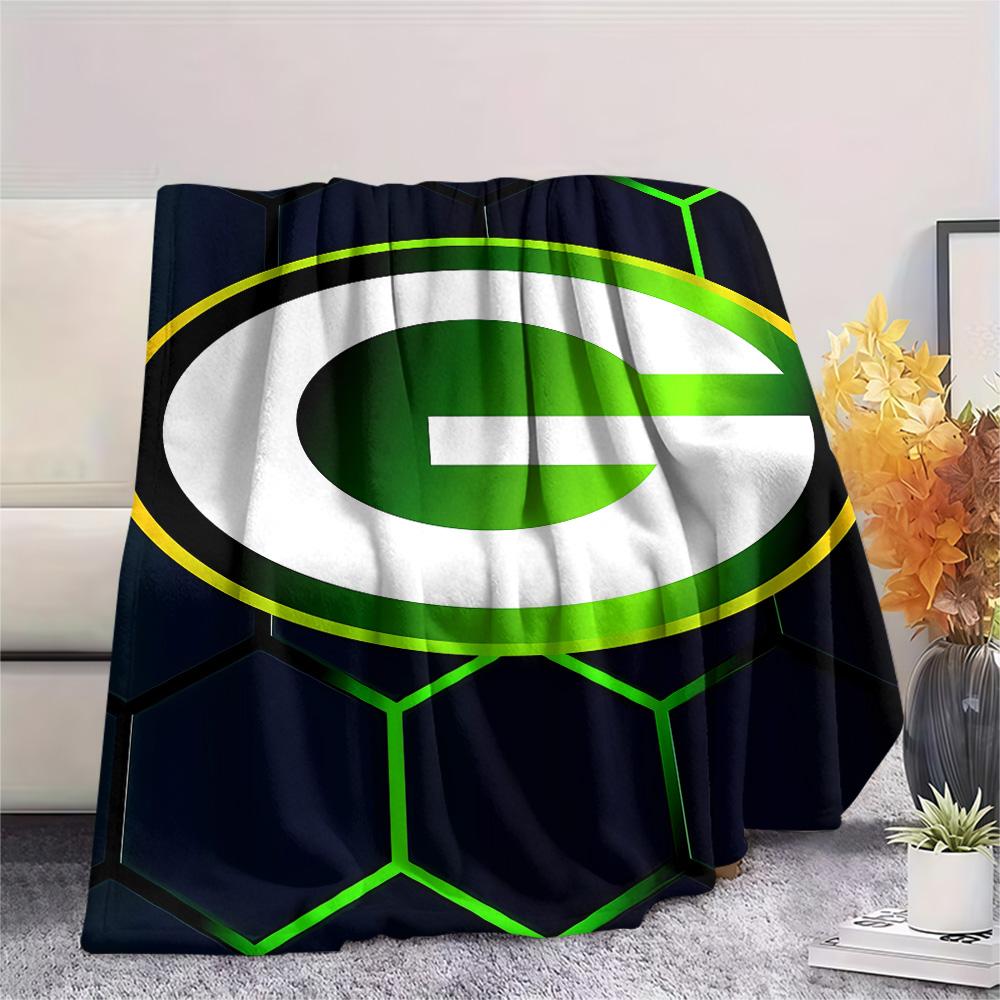 Green Bay Packers Print Flannel Blanket, High Quality Comfortable for All Seasons, Home Decor, Warmth and Comfort, Perfect for Christmas Gifts